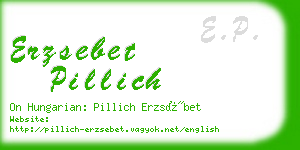 erzsebet pillich business card